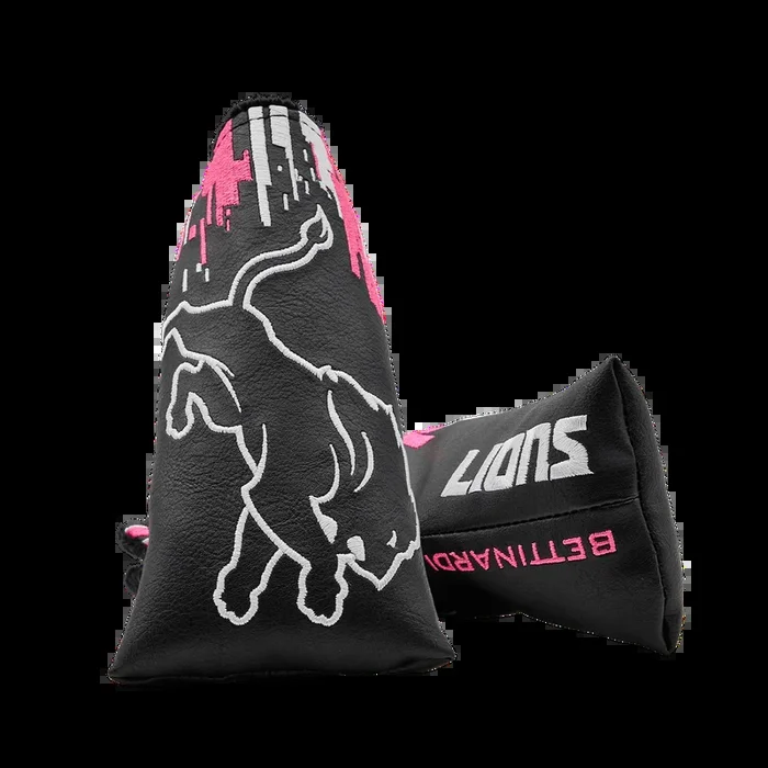 Detroit Lions Pink Digital Stripes Blade Putter Headcover