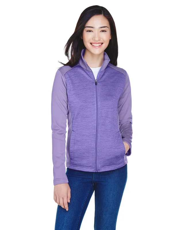 Devon & Jones Ladies’ Newbury Colorblock Mélange Fleece Full-Zip