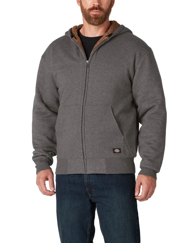Dickies Men’s Fleece-Lined Full-Zip Hooded Sweatshirt