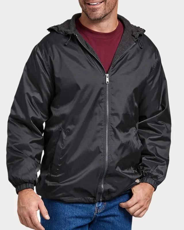 Dickies Men’s Fleece Lined Nylon Hooded Jacket