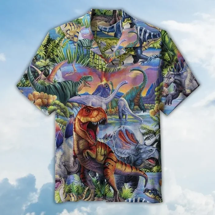 Dinosaur World Hawaiian Shirt – For Men & Women – Adult – Fanshubus.com