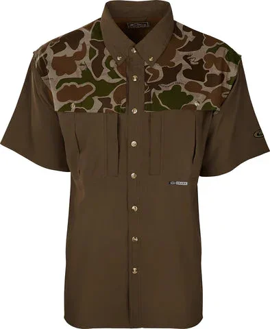 Drake Two-Tone Camo Flyweight Wingshooter’s Short Sleeve Shirt