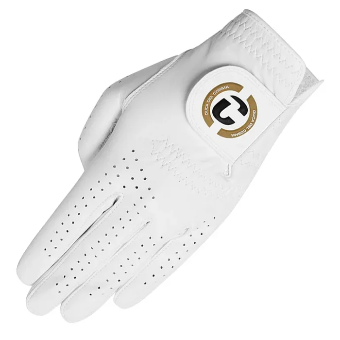 Duca Del Cosma Elite Pro Fontana Cabretta Leather Golf Glove – White