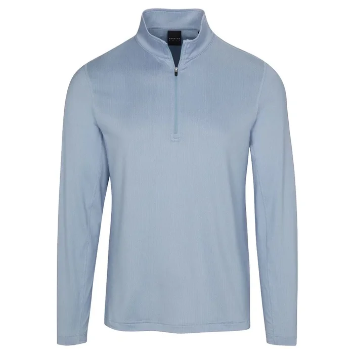 Dunning Golf Mayfield Jacquard Performance Quarter Zip Golf Pullover Oxford Blue/Light Oxford Blue – 23 Men