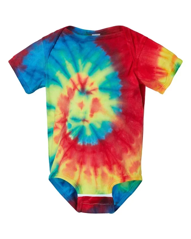 Dyenomite Infant Spiral Tie-Dyed Onesie