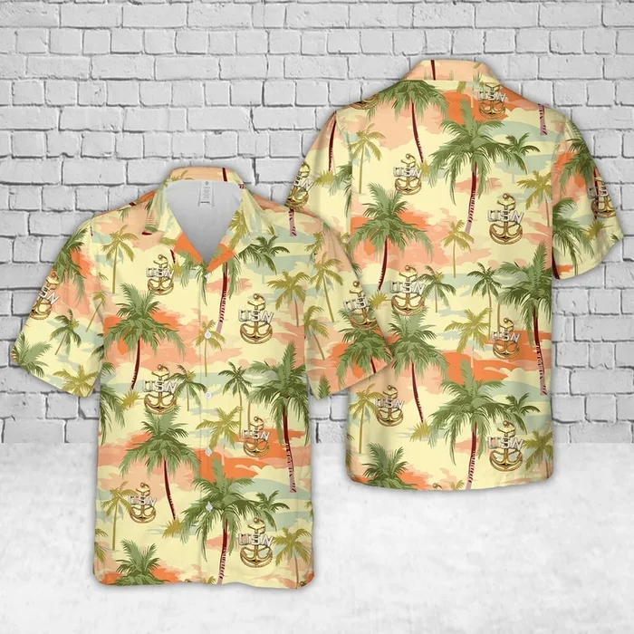 Early WWII ca 1941-42 USN CPO Hat Badge Hawaiian Shirt – Fanshubus.com