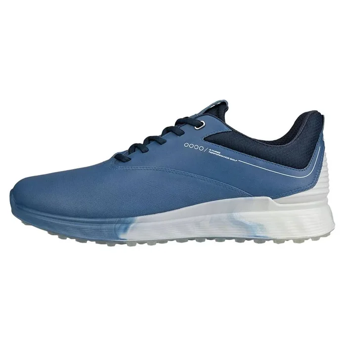 ECCO S-Three GTX Spikeless Golf Shoes Retro Blue/White/Marine – SS23 Men