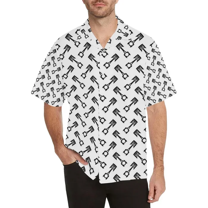 Engine Piston Theme Background Pattern Print Desig Men’s All Over Print Hawaiian Shirt- For men and women – Fanshubus – Fanshubus.com