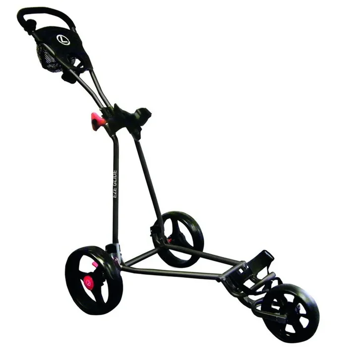 EzeGlide Cruiser 3-Wheel Push Trolley – Black