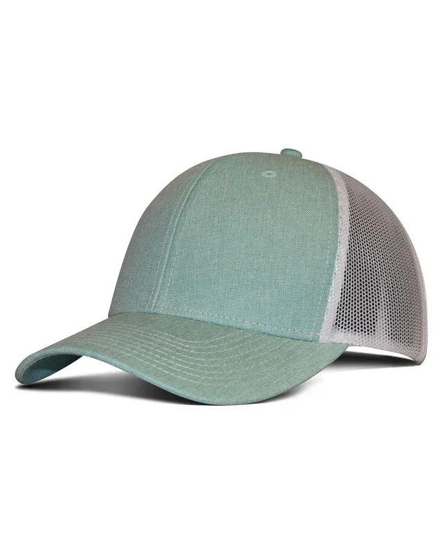 Fahrenheit Heathered Cotton Polyester Trucker Hat