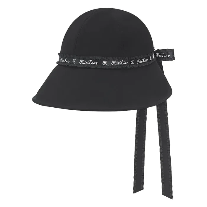 Fairliar Frill Detailed Golf Bucket Hat Black – 24 Women