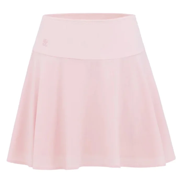 Fairliar High Waist Jersey Flared Golf Skirt Pink – SS25 Women