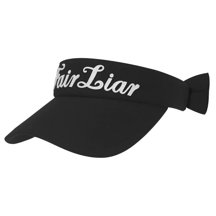 Fairliar Ribbon Sun Golf Visor Black – 24 Women