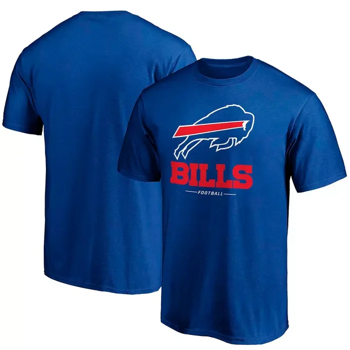 Fanatics Men’s Buffalo Bills Evergreen Cotton Team Lockup S/S Tee – Deep Royal