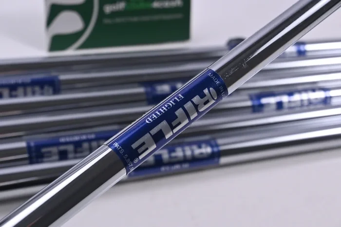 FCM Rifle Flighted Iron Shafts / Regular Flex / Set Of 7 / .355″ TIp