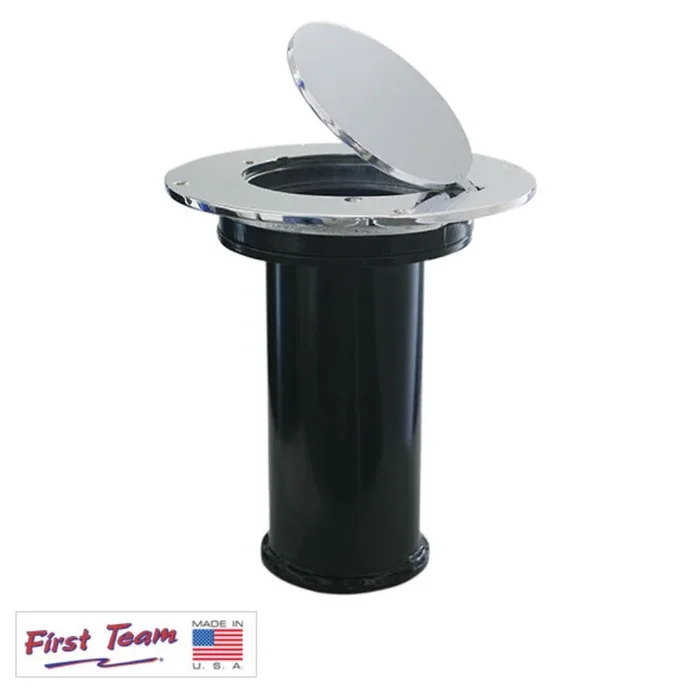 First Team 3 1/2″ Ground Socket w/ Chrome Floor Plate For Volleyball Systems