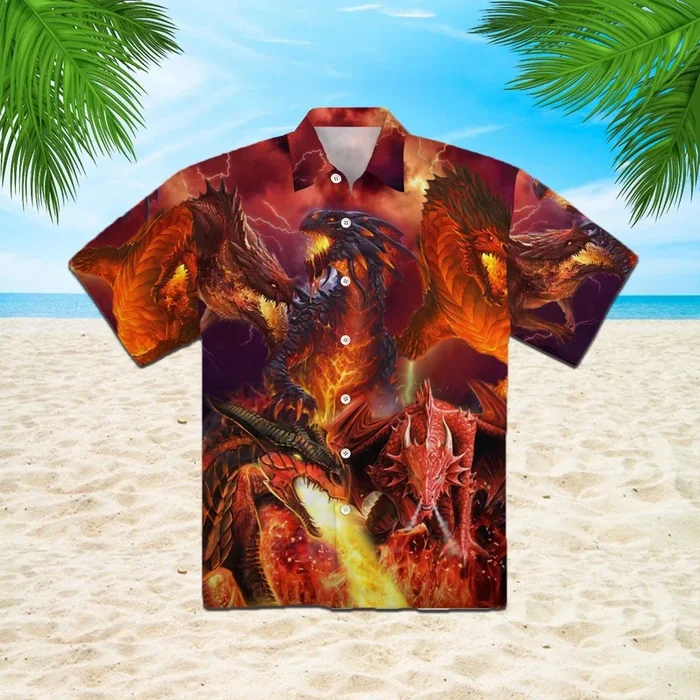 Flaming Dragon Hawaiian Shirt – Fanshubus.com