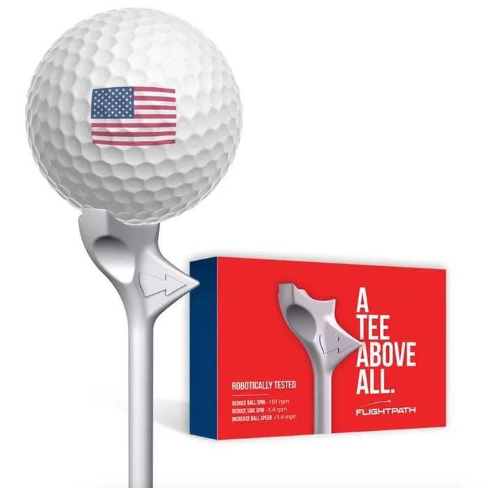 FlightPath White Golf Tees Pack of 8