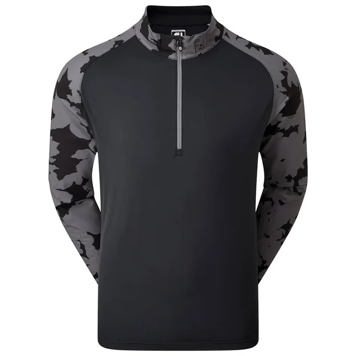 FootJoy Camo Floral Half Zip Midlayer – Black