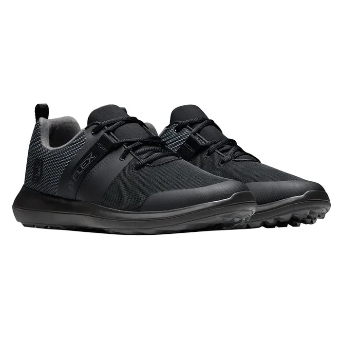 FootJoy FJ Flex Spikeless Golf Shoes Previous Season Style Black – 21 Men