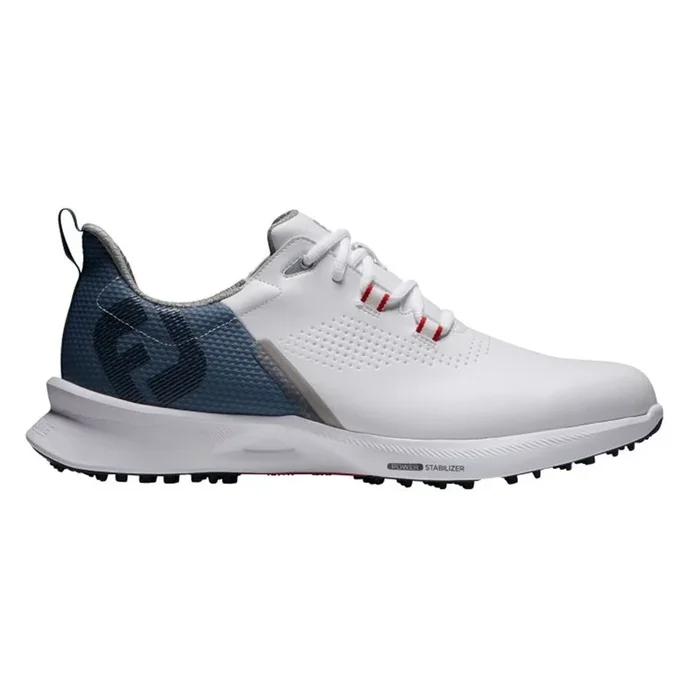 FootJoy FJ Fuel Spikeless Golf Shoes Previous Season Style White/Blue Fog/Red – 22 Men