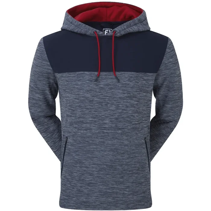 FootJoy FJ Thermal Hoodie – Navy Spacedye/Navy/Red