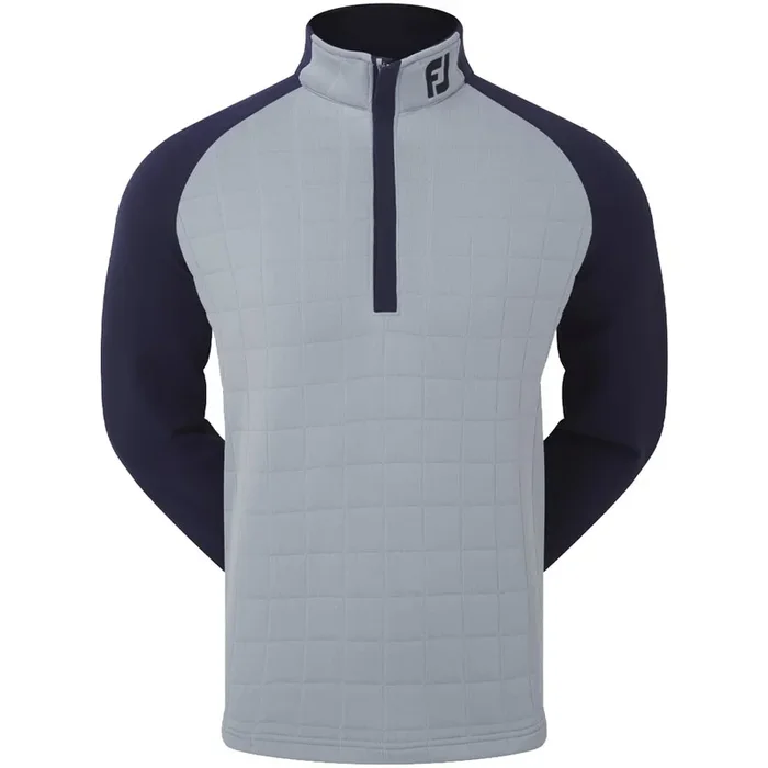 FootJoy Jacquard Chill-Out XP 1/2 Zip Pullover – Grey/Navy