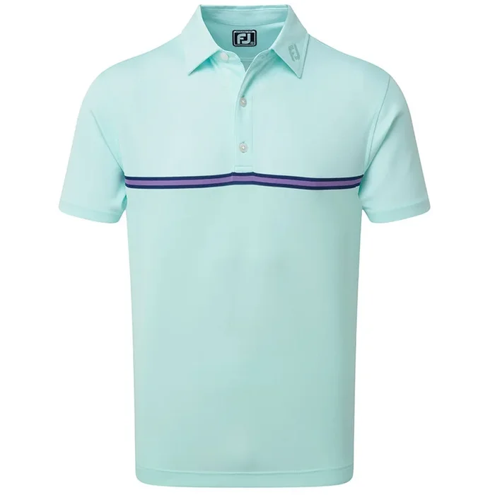 FootJoy Jacquard Top Colour Block Polo Shirt – Mint
