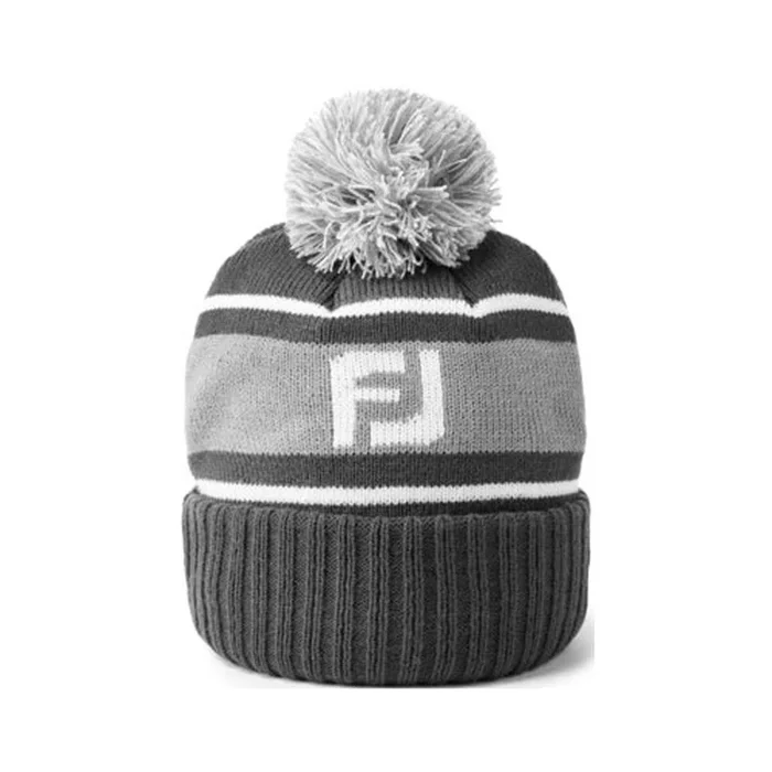 FootJoy Pom Pom Beanie – Charcoal/Grey