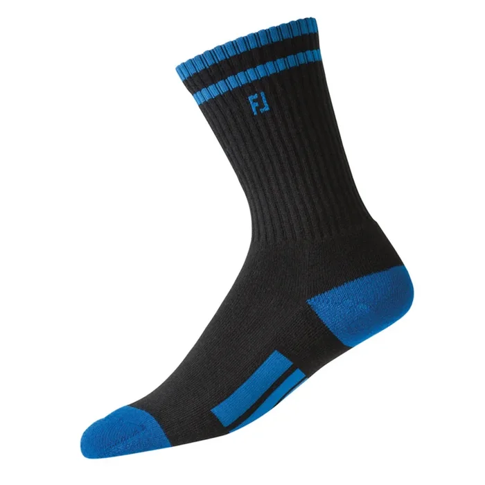 FootJoy ProDry Crew Junior Socks – Black/Blue