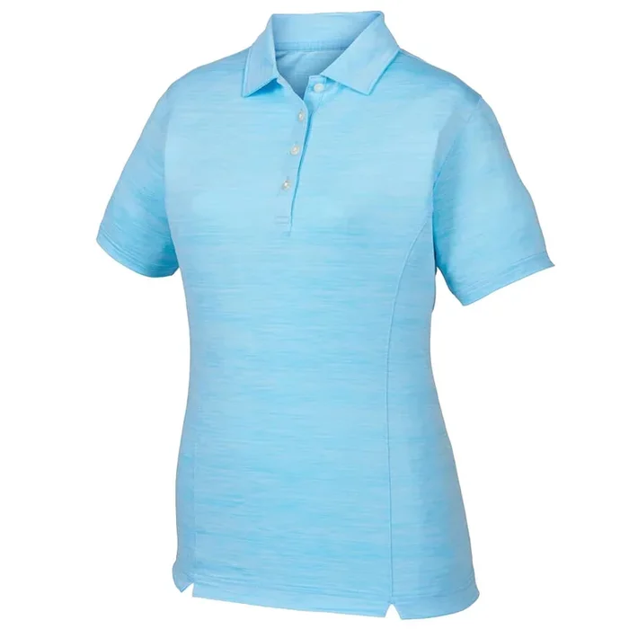 FootJoy Shirt Space Dye Self Collar Golf Polo Light Blue – SS20 Women