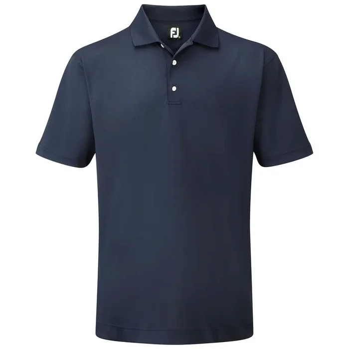 FootJoy Stretch Pique Solid Traditional Polo Shirt – Navy