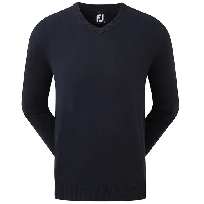 Footjoy Wool Blend V-Neck Pullover – Navy