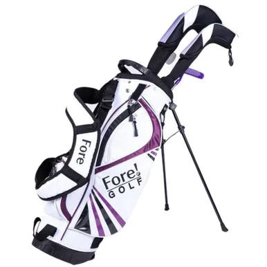 Fore! U-Lite 4 Club Girls Golf Set for Ages 6-8 (kids 44-52″ tall) Purple