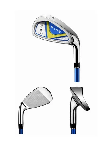 Fore! U-Lite Kids Golf 7 Iron for Ages 6-8 (kids 44-52″ tall) Blue
