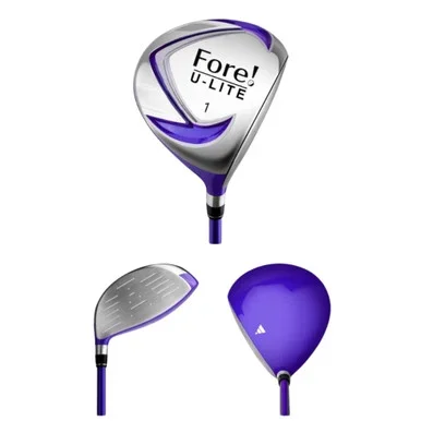 Fore! U-Lite Toddler Girls Golf Driver for Ages 3-5 (kids 36-44″ tall) Purple