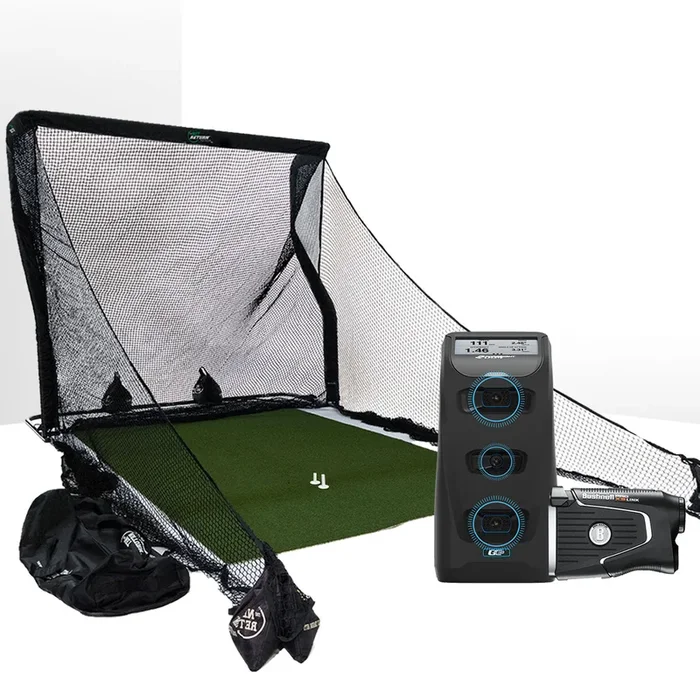 Foresight GC3S Golf Launch Monitor & Simulator Home Net Studio with The Net Return Premium Hitting Net Package