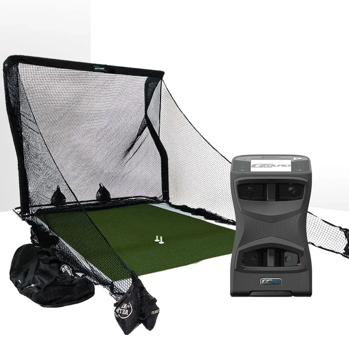 Foresight GCQuad Golf Launch Monitor & Simulator Home Net Studio with The Net Return Premium Hitting Net Package