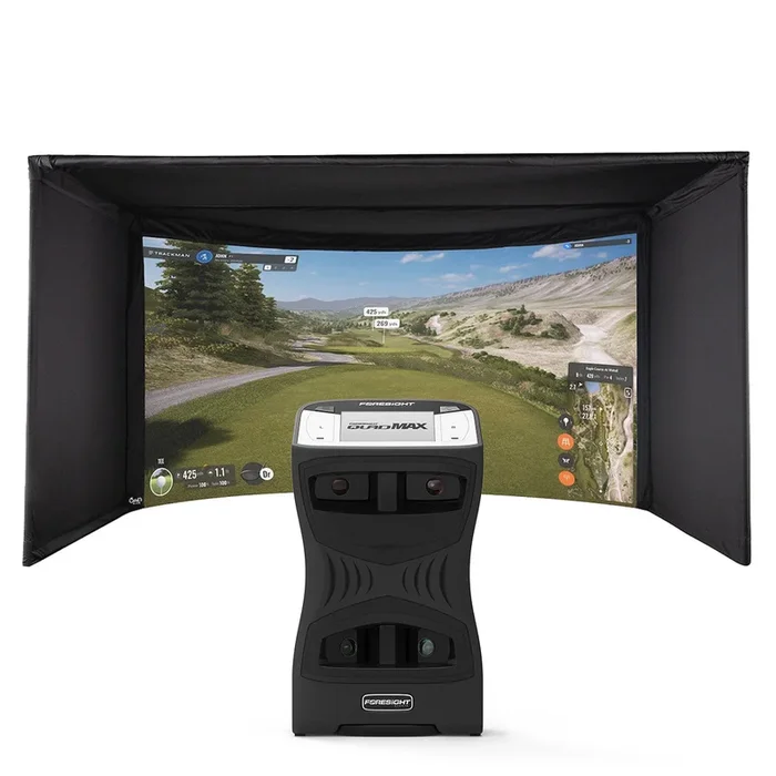 Foresight QuadMAX Launch Monitor with Carl’s Place Curved Enclosure Home Golf Studio Package