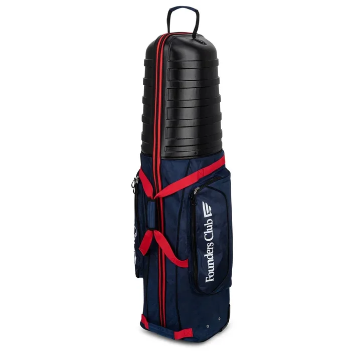 Founders Club Golf Travel Bag with Wheels – Lightweight Travel Cover & Case for Airlines – Club Protection with ABS Hard Top & Standup Pole Stiffening System