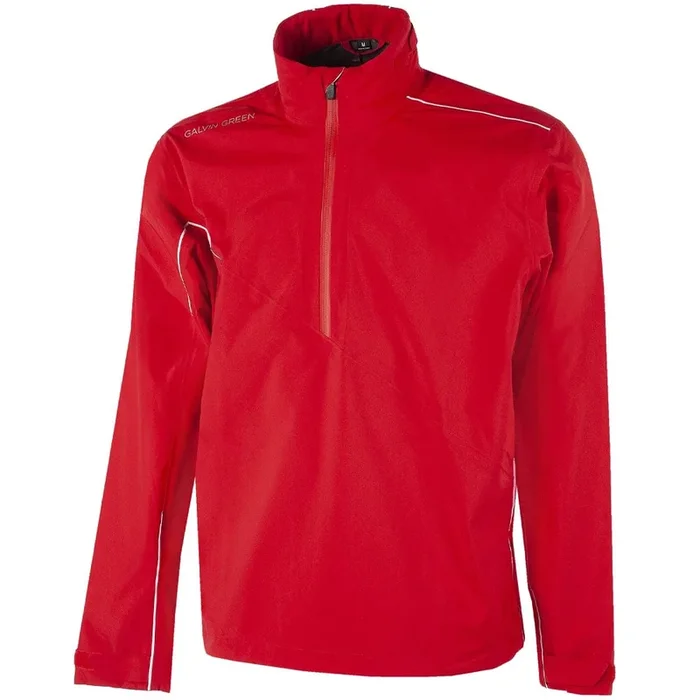 Galvin Green Aden Gore-Tex Paclite 1/2 Zip Waterproof Jacket – Red/White