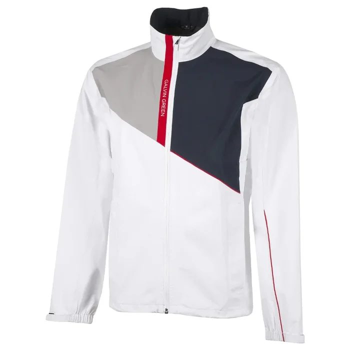 Galvin Green Apollo Waterproof Jacket – White/Navy/Red