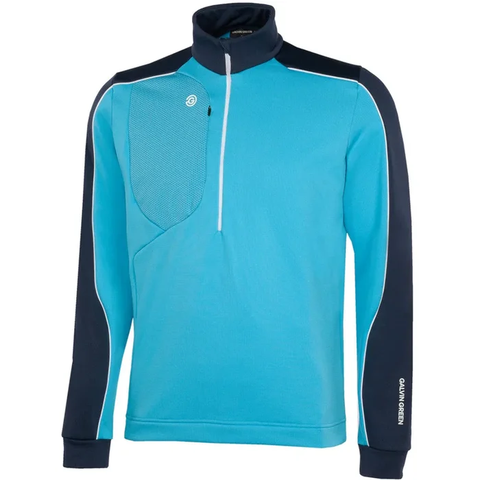 Galvin Green Dave 1/4 Zip Pullover – Aqua/Navy