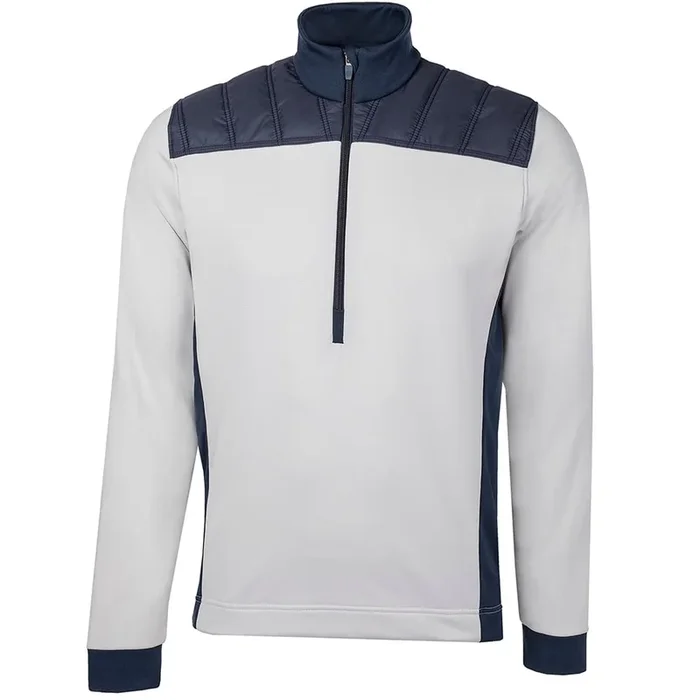 Galvin Green Durante Insula 1/4 Zip Pullover – Cool Grey/Navy