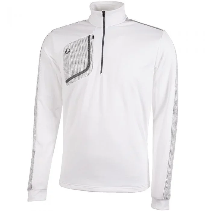 Galvin Green Dwight Insula Golf Pullover – White/Sharkskin