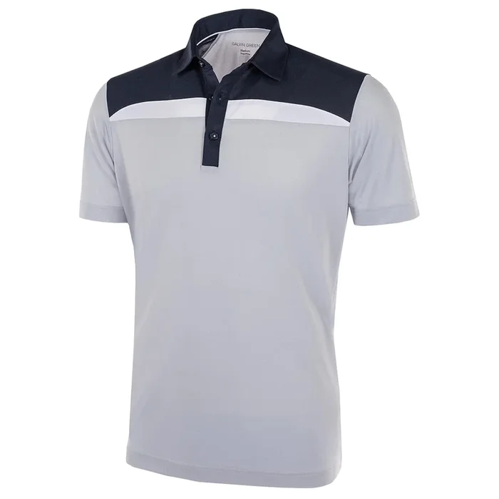 Galvin Green Mapping Ventil8 Plus Golf Polo Cool Gray/Navy/White – FW22 Men
