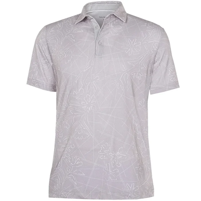 Galvin Green Maverick V8+ Polo Shirt – Cool Grey/White
