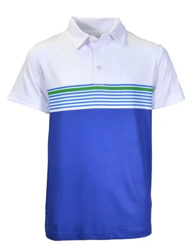 Garb Tripp Youth Boys Golf Polo Blue