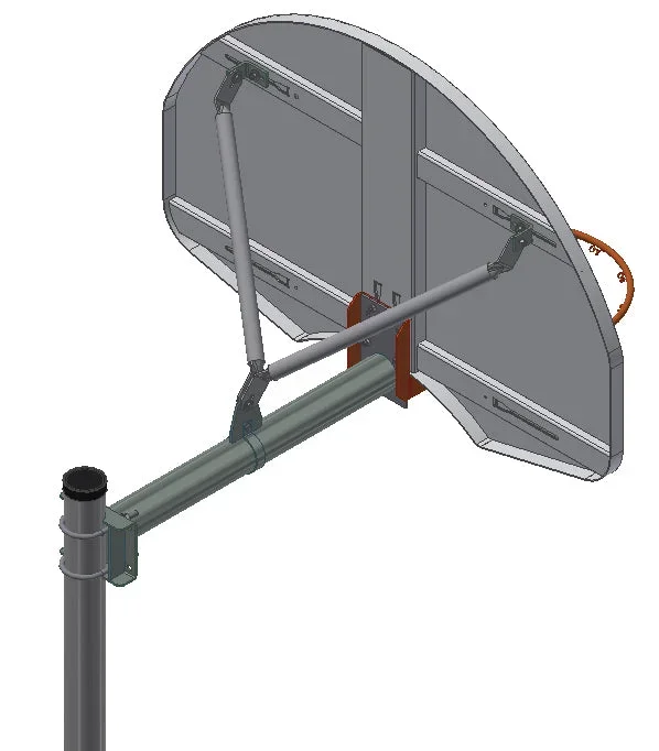 Gared 3.5″ Straight Post with system with Rear Mount 3′ extension and brace kit