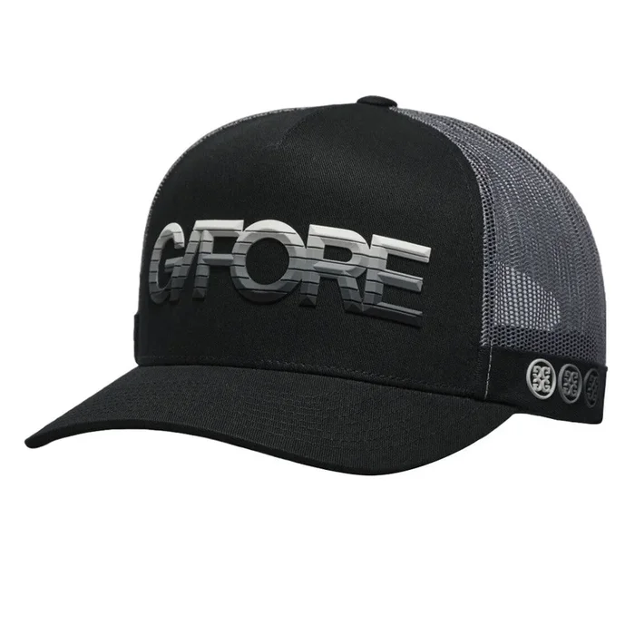Gfore 3D Ombre G/Fore Cotton Twill Trucker Golf Cap Onyx – SP25 Men